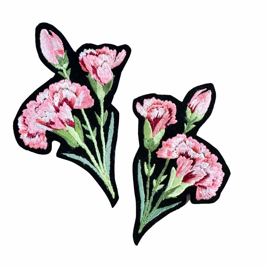Embroidered Carnation patch