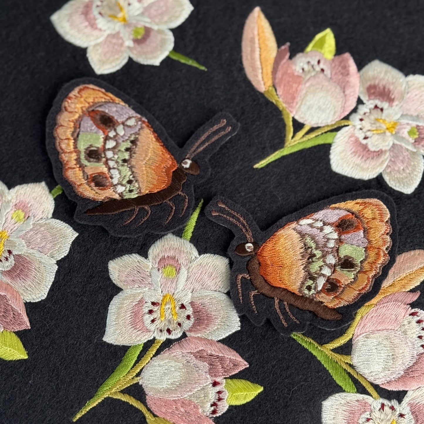 butterfly patches on orchid patches