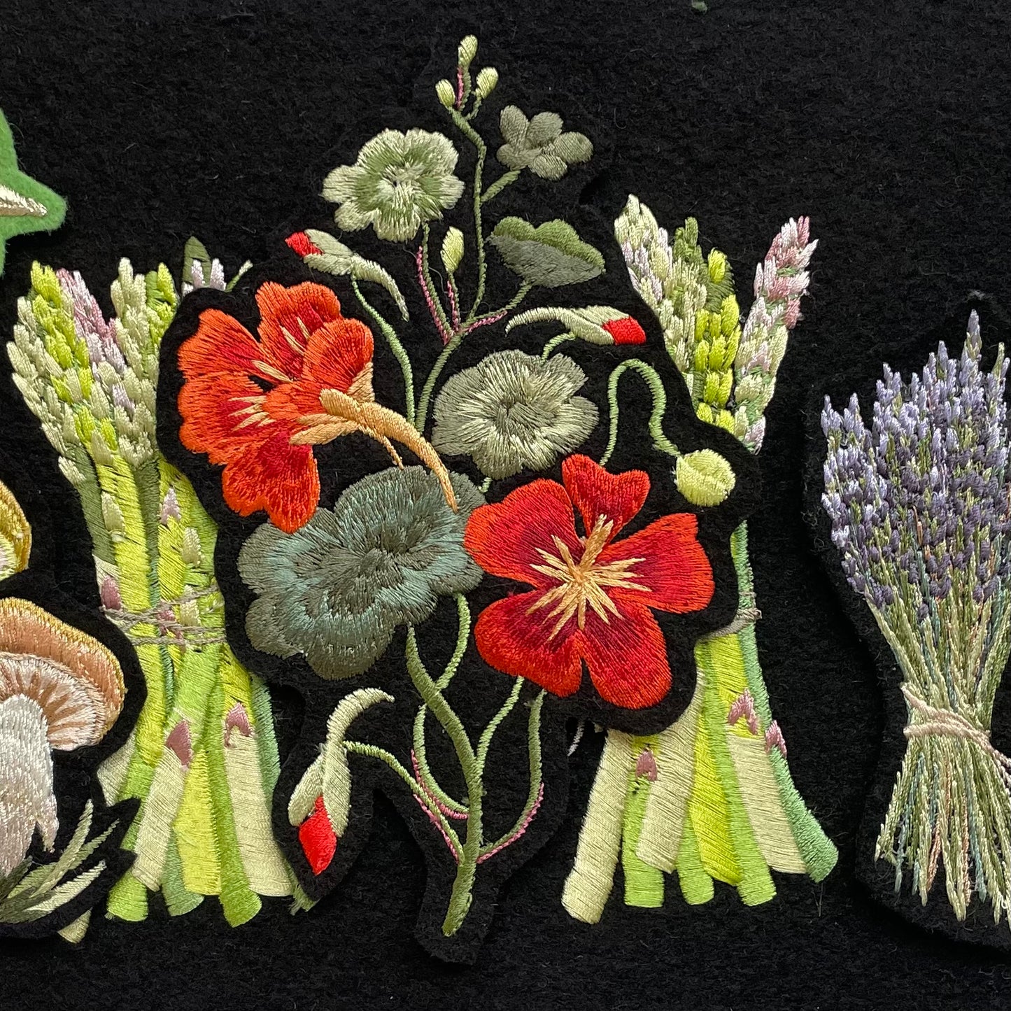 Nasturtium Embroidered Patch
