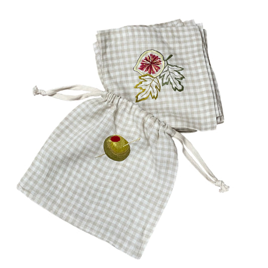 Handcrafted Linen Embroidered Napkins