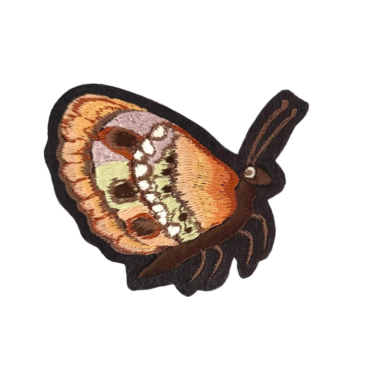 Left butterfly patch on white background