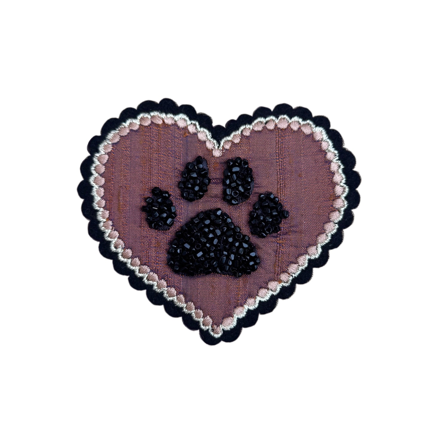 Silk Beaded Pet Paw Patch