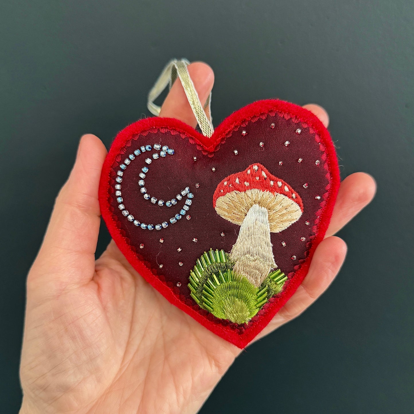 Limited Edition Embroidered & Embellished Woodland Christmas Decoration