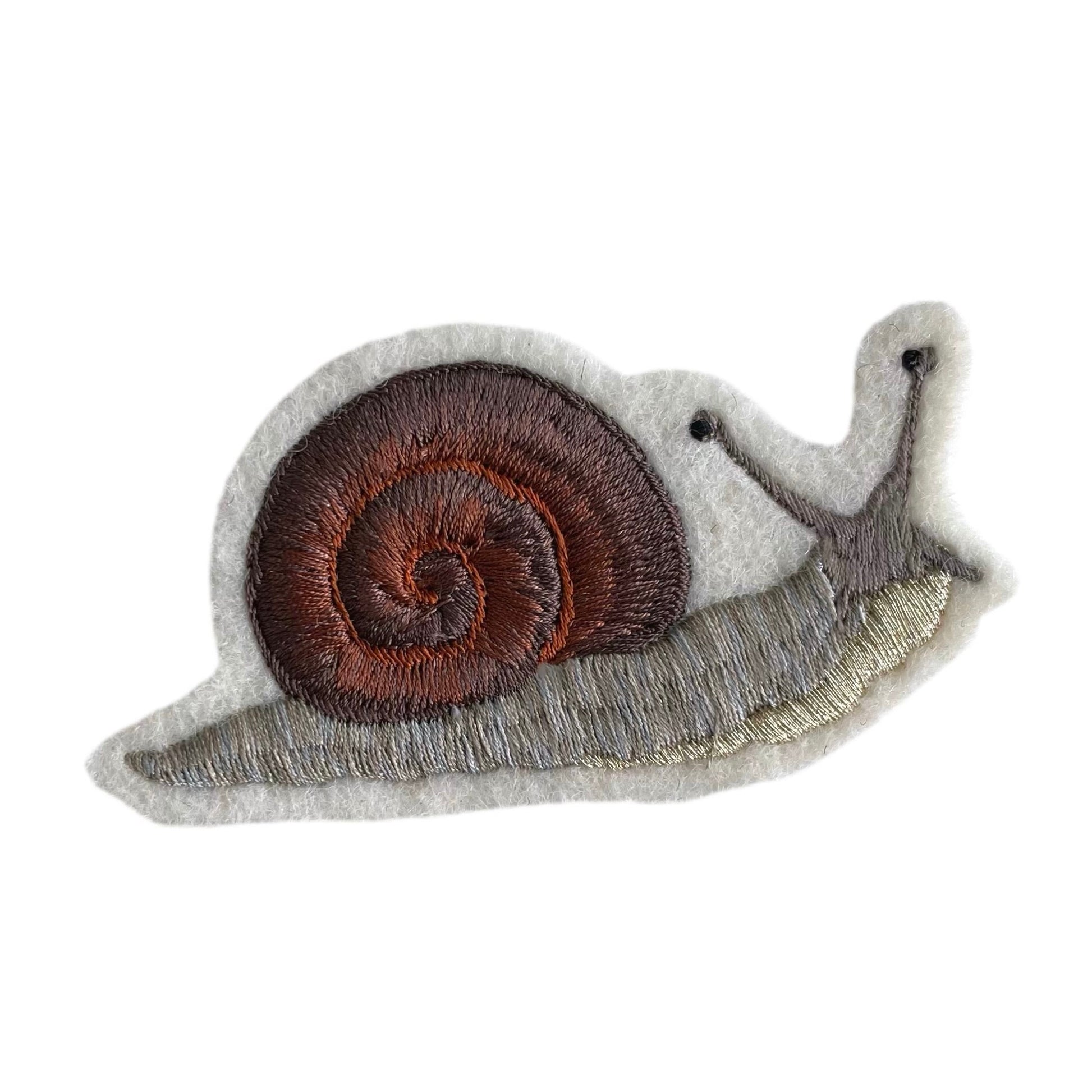 Left snail on white background 