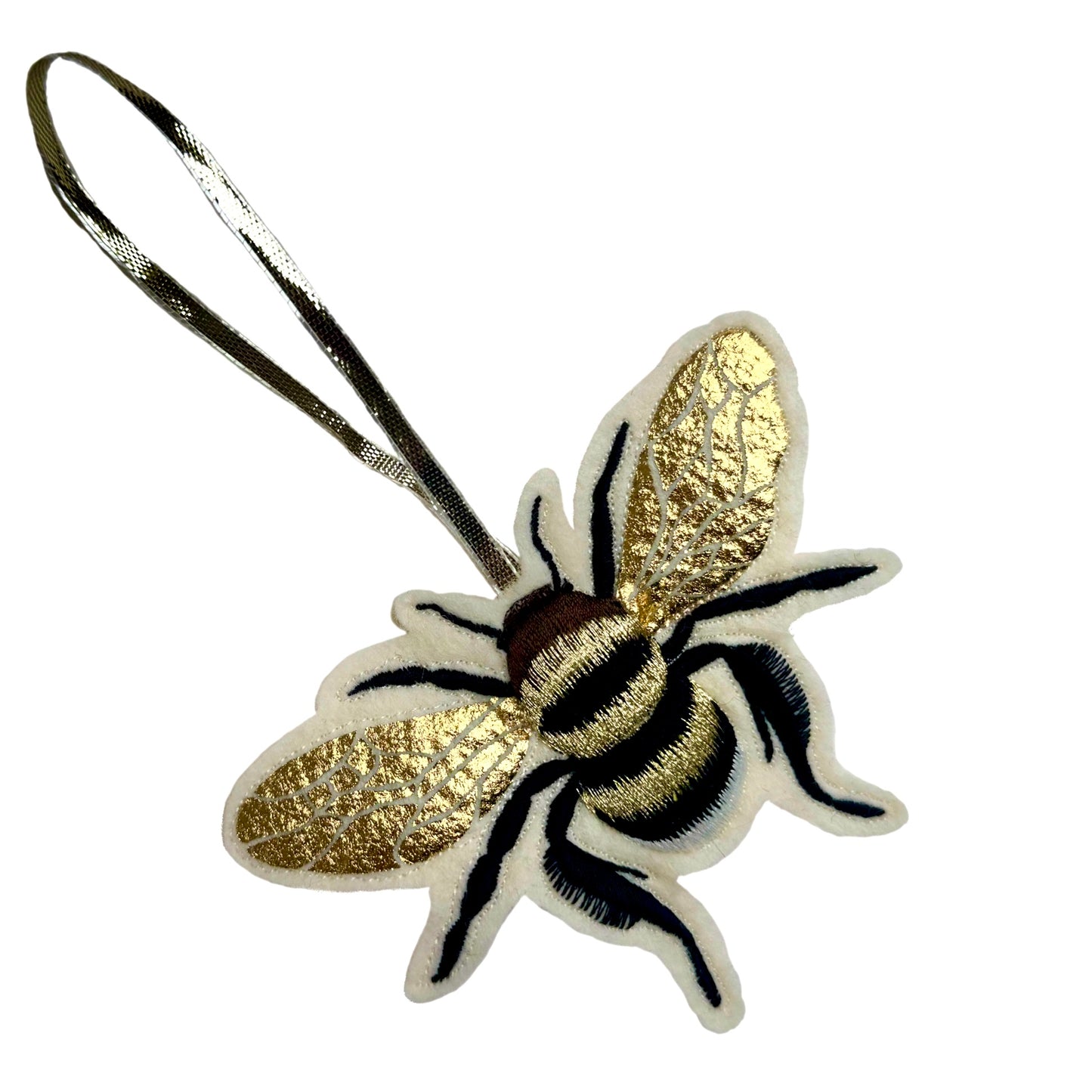 Foil Printed Wings And Puffed Body Bee Decoration