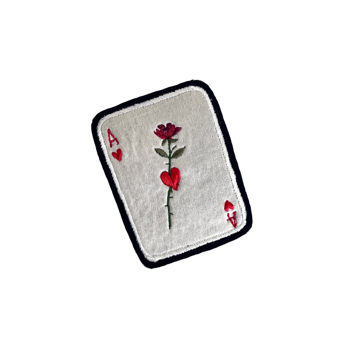 Customisable silk playing card patch