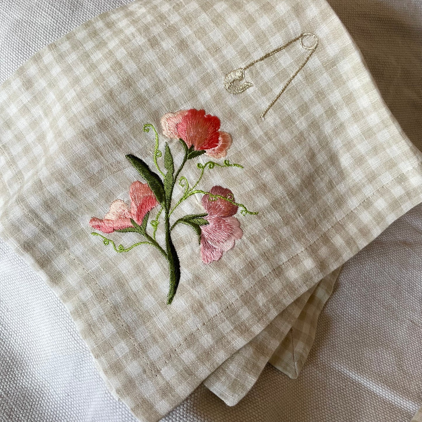 sweet pea gingham napkin