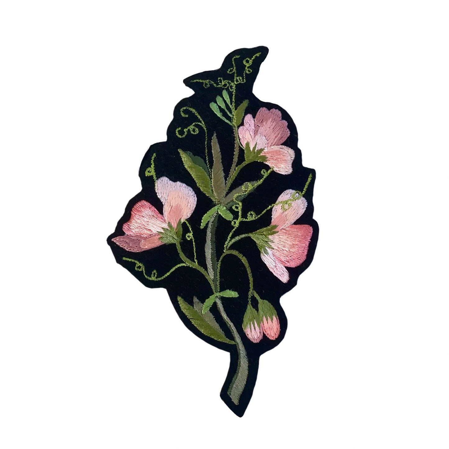 Sweet Pea Embroidered Patch