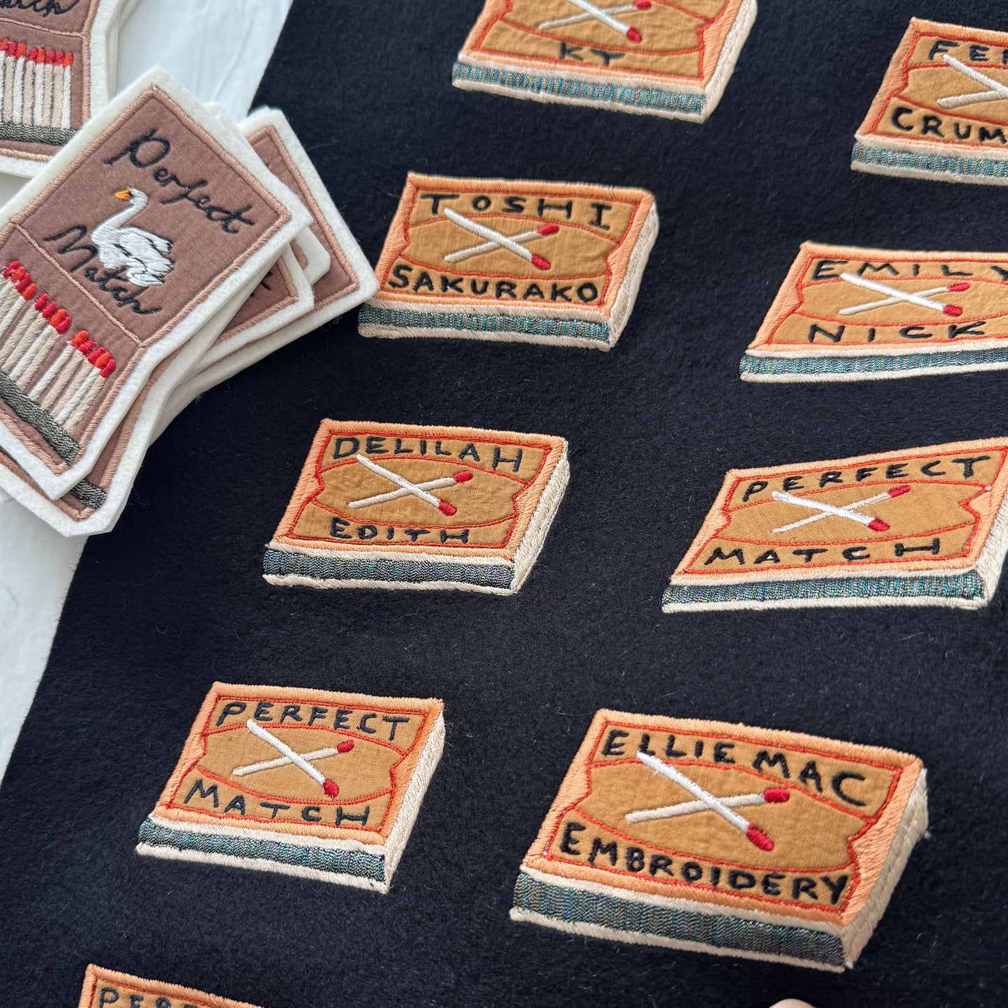 Customisable Matchbox Embroidered Patch