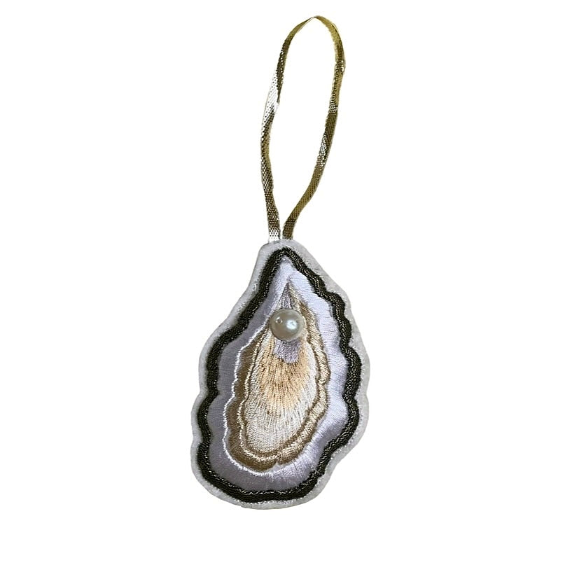 Coming Soon Hanging Oyster With Pearl Embroidered Decoration