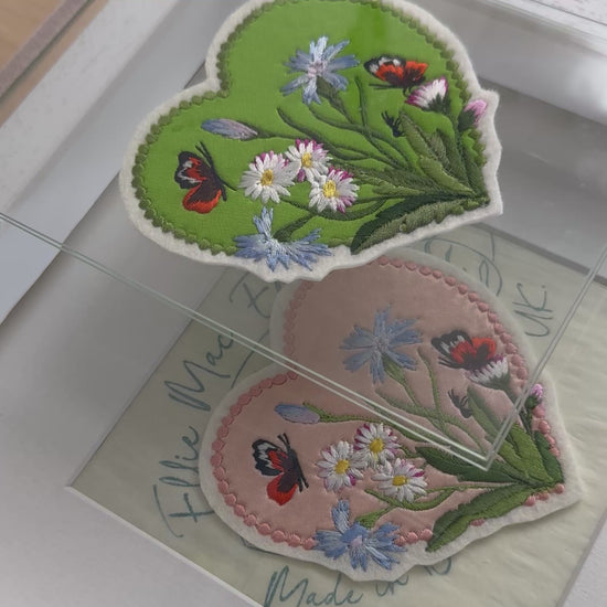 video of embroidered Tiny Worlds patch