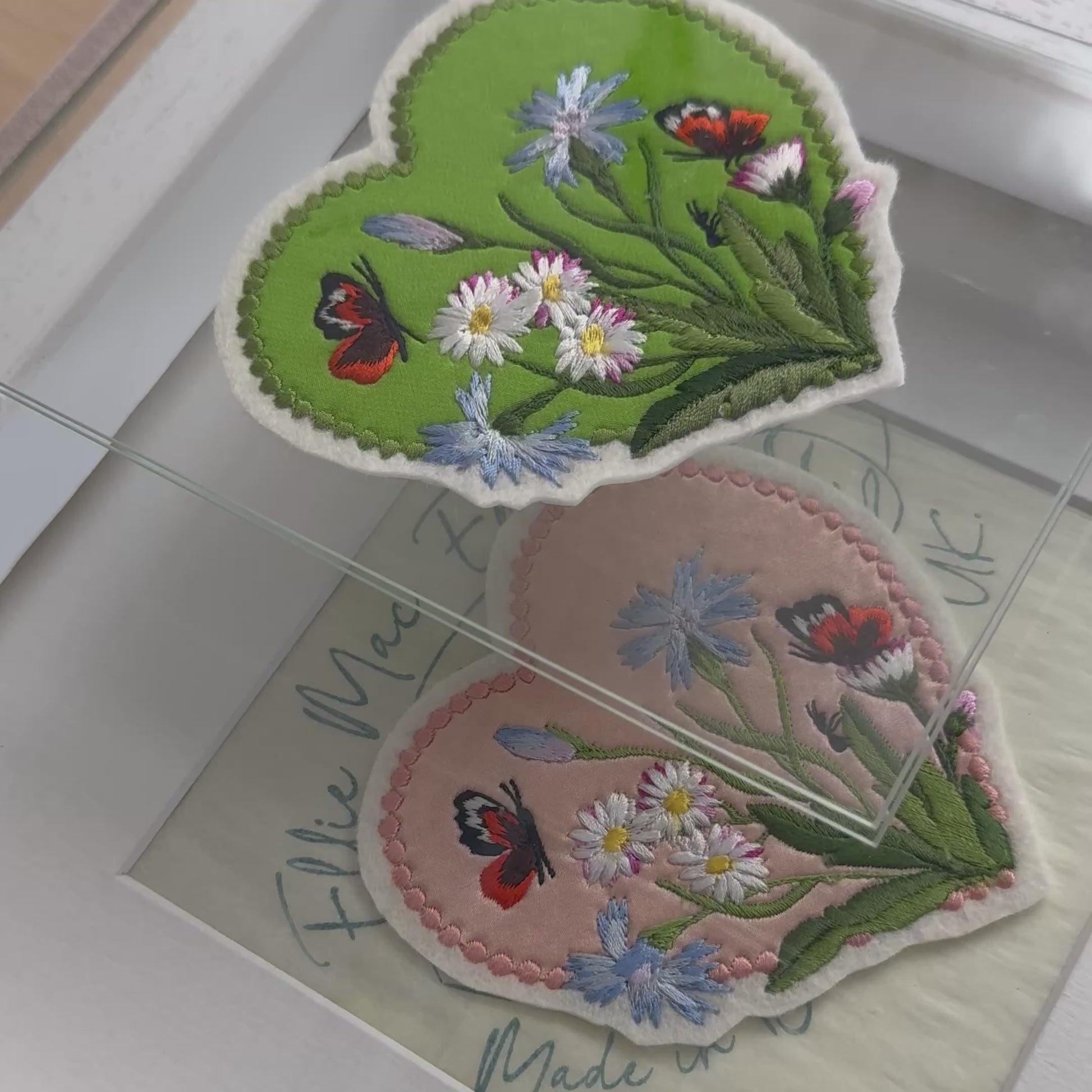 video of embroidered Tiny Worlds patch