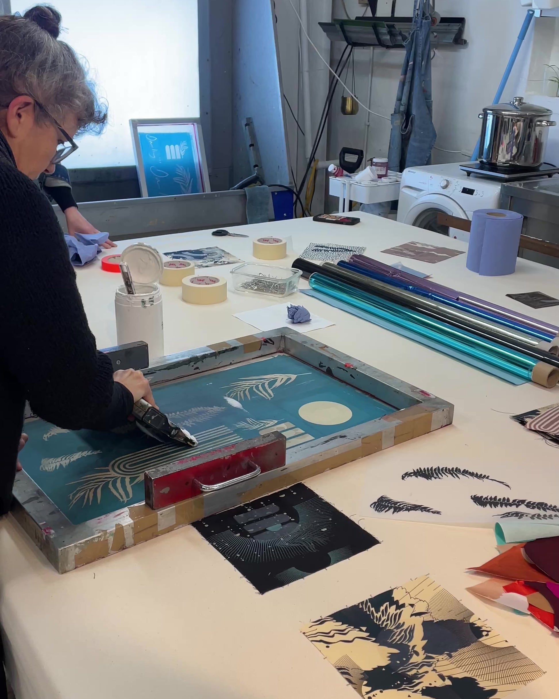 workshop in action learrning to screenprint