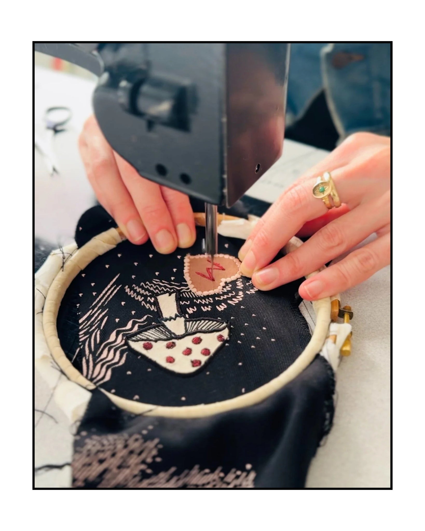 Ellie Mac Embroidery at machine