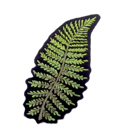 Fern embroidered patch