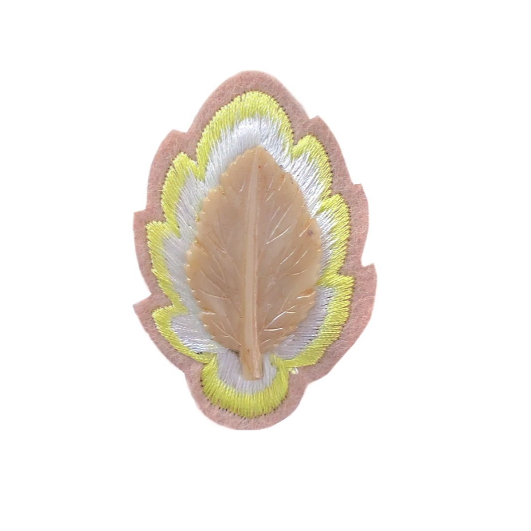 Close-up of an example of a gemstone embroidered patch